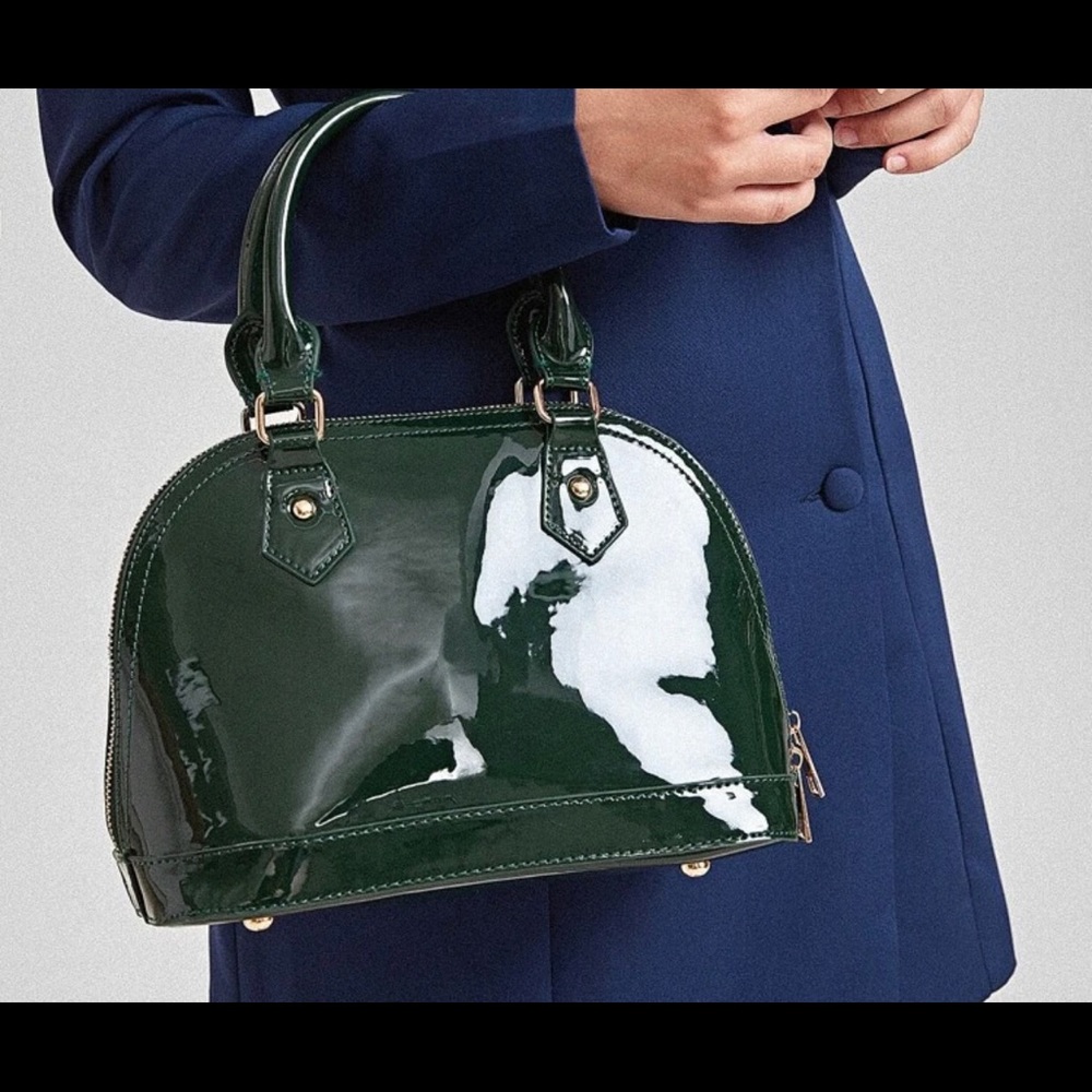 SheIn Green Patent Leather Bag